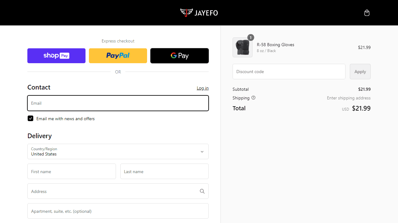 How to apply Jayefo coupon code